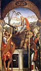 Sts Christopher, Jerome and Ludwig of Toulouse by Giovanni Bellini